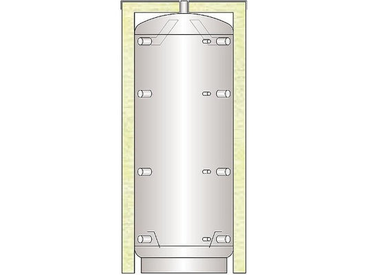 Pufferspeicher PF 800 ohne Wärmetauscher, Inhalt 749 Liter